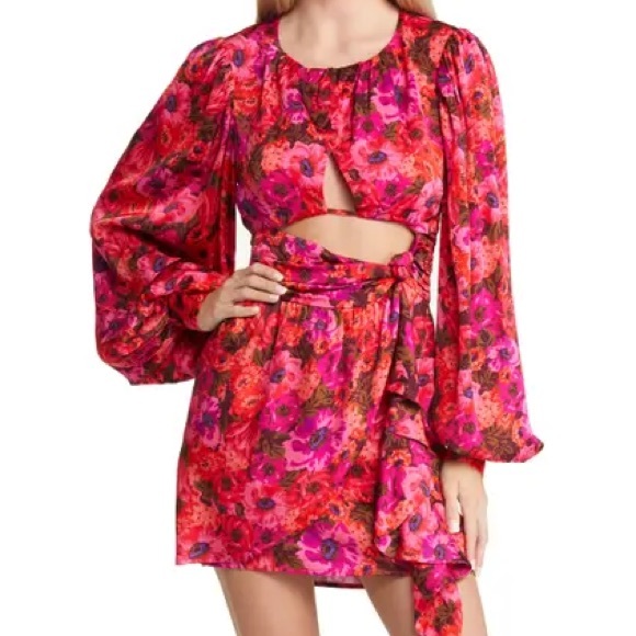 NWT Lauren Floral Mini Dress - Picture 2 of 3